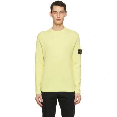 Stone Island Yellow Rib Knit Sweater