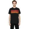 Dsquared2 Multi Logo Print Cotton Jersey T-shirt In Black