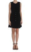 RED VALENTINO REDVALENTINO SCALLOP DETAILED SLEEVELESS DRESS