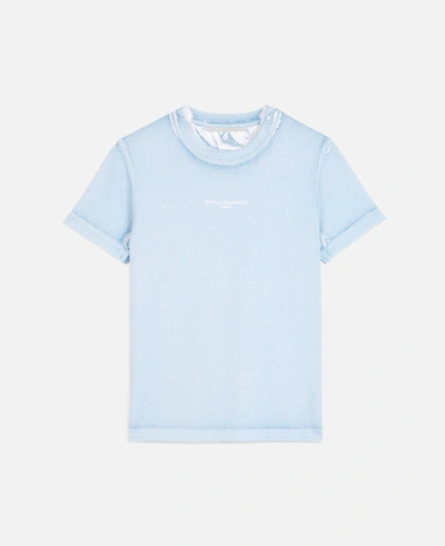 Stella Mccartney T-shirt Overprinted Color Shirt In Light Blue