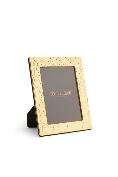 Roberto Cavalli Home Large Giraffe Gold Plated Picture Frame In Metallic