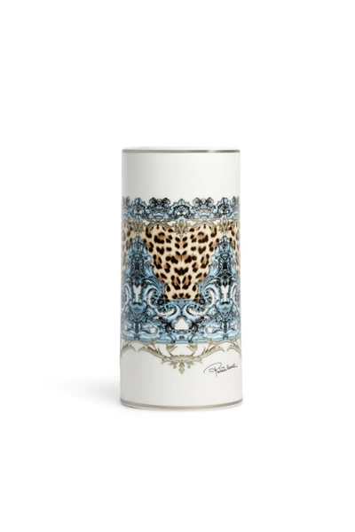 Roberto Cavalli Home Palazzo Pitti Medium Vase In Blue