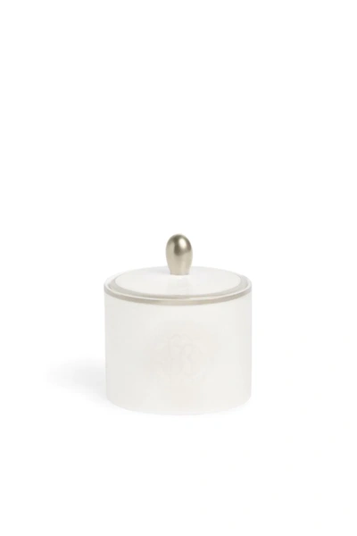 Roberto Cavalli Home Lizard Platin Sugar Pot In White