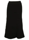 Bottega Veneta Brown Rib Distorted Mid-length Skirt