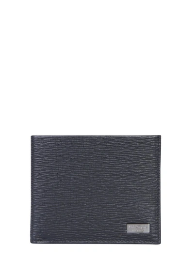 Ferragamo Salvatore  Logo Plaque Wallet In Black
