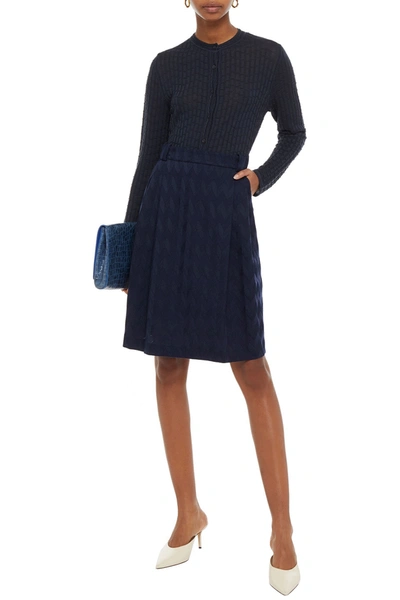 Missoni Jacquard-knit Skirt In Navy