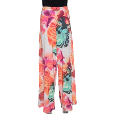 Pre-owned Alice And Olivia Multicolor Abstract Printed Crepe Wide Leg Palazzo Trousers S