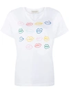 ETRE CECILE KISS GRID AND MISS YOU PRINT T-SHIRT,14928263