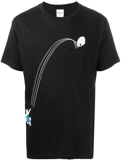 Ripndip Hoops Pocket Cotton T-shirt In Black