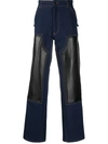 DUOLTD STRAIGHT CONTRAST-PANEL JEANS