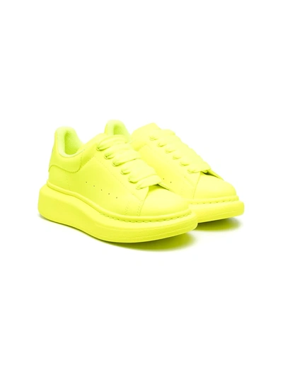 Alexander Mcqueen Kids' Extended Sole Sneakers In Yellow