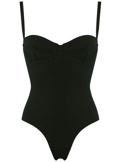 Esc Estruturado Crepe One-piece In Black