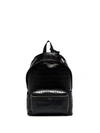 SAINT LAURENT CITY CROC-EFFECT LEATHER BACKPACK