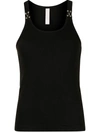 Dion Lee E-hook Organic Cotton Rib Tank Top In Black