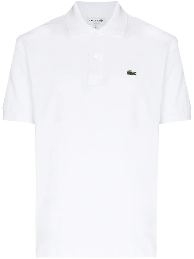 Lacoste Logo-patch Short-sleeve Polo Shirt In White
