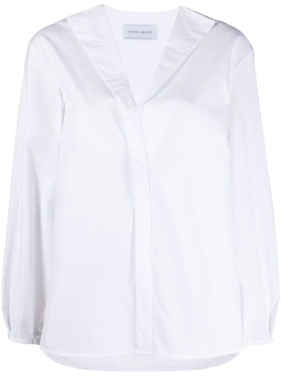 Christian Wijnants Sailor Collar Shirt In White
