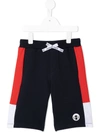Aigner Logo Patch Shorts In Blue