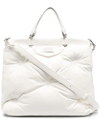 Maison Margiela Medium Glam Slam Bag In Ivory In Beige