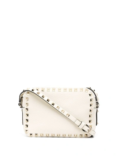 Valentino Garavani Rockstud Crossbody Bag In Beige