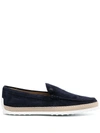 TOD'S SLIP-ON SUEDE LOAFERS