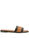 Alexander Mcqueen Brown & Black Signature Slides