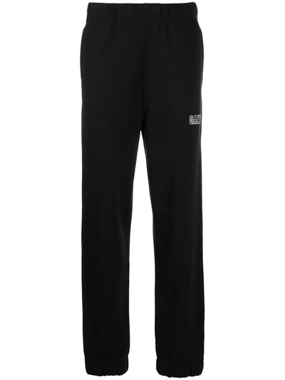 Ganni Software Isoli Tapered Track Pants In Black