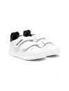 MOSCHINO TOUCH-STRAP LEATHER TRAINERS