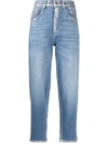 7 FOR ALL MANKIND MALIA METALLIZED CROPPED JEANS