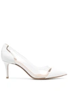 GIANVITO ROSSI TRANSPARENT PANEL PUMPS