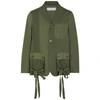 JW ANDERSON ARMY GREEN PANELLED COTTON JACKET,3972200