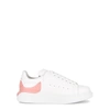 Alexander Mcqueen White & Pink Dropped Heel Counter Oversized Sneakers In White