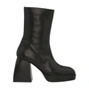 Nodaleto Womens Black Bulla Corta Leather Ankle Boots 7 In Black Opaque