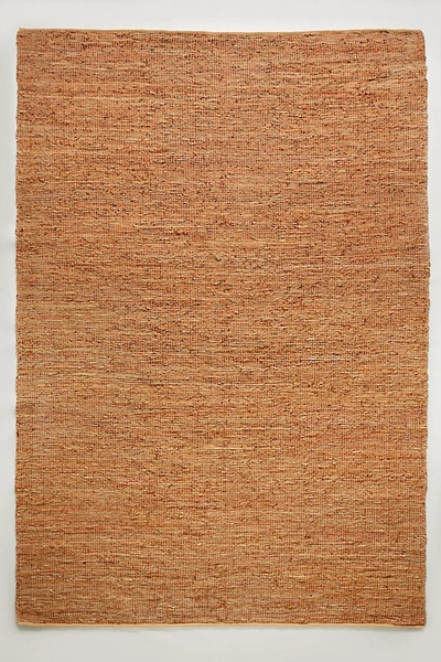 Anthropologie Leather-twined Rug By  In Brown Size 3 X 5