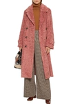 CINQ À SEPT CARLA DOUBLE-BREASTED FAUX SHEARLING COAT,3074457345624559151