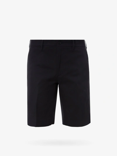 Prada Gabardine Stretch Shorts In Black