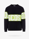 Gcds Logo-print Colour Block Sweatshirt In Green