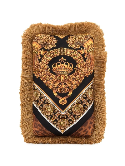 Versace Men's Fringe Pillow Iphone X Case In Black Multi