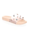 SOPHIA WEBSTER WOMEN'S DINA EMBELLISHED PVC SLIDES,400095880498