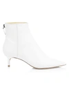 Alexandre Birman Women's Kittie Leather Ankle Boots In White