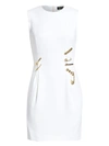 Versace Women's Safety Pin Mini Dress In White