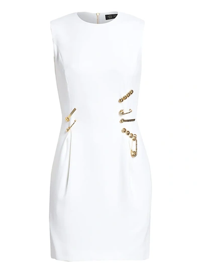 Versace Women's Safety Pin Mini Dress In White