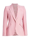 Alexander Mcqueen Women's Tailored Peak-lapel Jacket In Sugar Pink