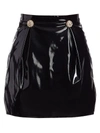 Versace Women's Coated Cady Tulip Mini Skirt In Black