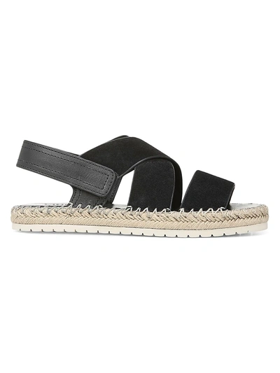 Vince Women's Tenison Suede & Leather Espadrille Sandals In Black