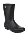 Ugg Sienna Matte Shearling-lined Rain Boots In Black