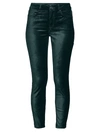 Jen7 By 7 For All Mankind Women's Velvet Ankle Skinny Jeans In Black Emerald