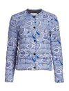 Etro Women's Bandana-print Puffer Jacket In Navy