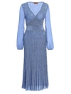 Missoni Women's Operato Lame Faux Wrap Dress In Blue