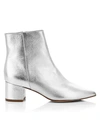 Schutz Women's Carry Metallic Leather Ankle Boots In Prata