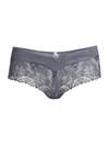 Chantelle Champs Elysses Lace Thong In Dark Charcoal